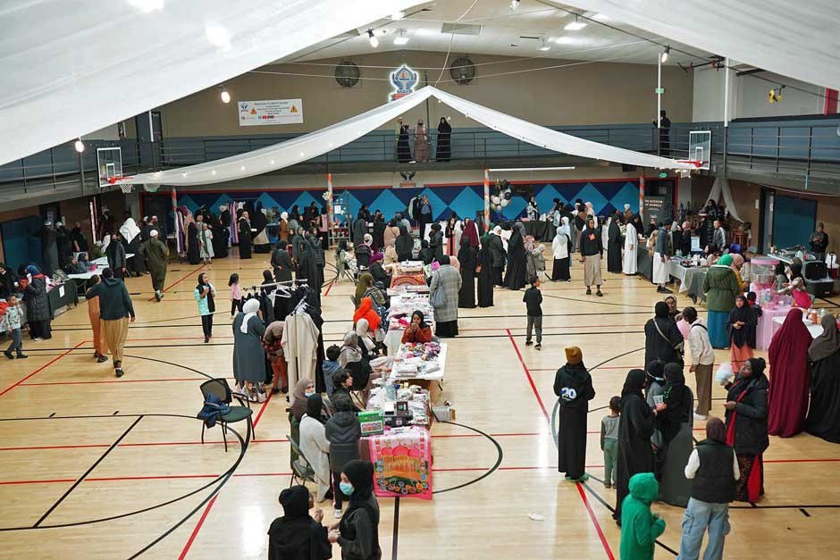 Community bazaar in the MAYF gymnasium
